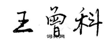 曾慶福王曾科行書個性簽名怎么寫