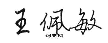 駱恆光王佩敏行書個性簽名怎么寫