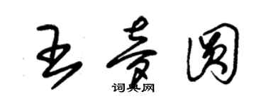 朱錫榮王夢圓草書個性簽名怎么寫