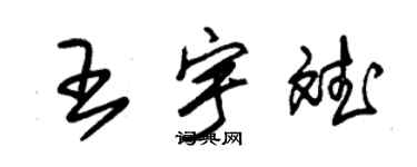朱錫榮王宇斌草書個性簽名怎么寫
