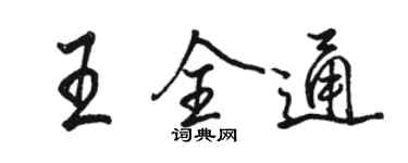 駱恆光王全通行書個性簽名怎么寫
