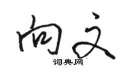 駱恆光向文行書個性簽名怎么寫