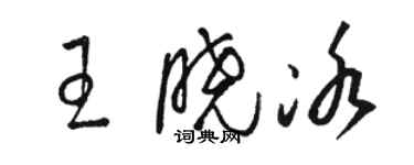 駱恆光王曉冰草書個性簽名怎么寫