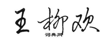 駱恆光王柳歡行書個性簽名怎么寫