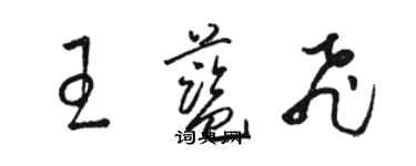 駱恆光王藍飛草書個性簽名怎么寫