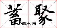 周炳元蓄聚楷書怎么寫