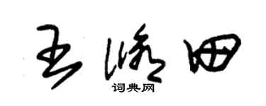 朱錫榮王修田草書個性簽名怎么寫