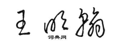 駱恆光王明翰草書個性簽名怎么寫