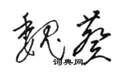 駱恆光魏葵草書個性簽名怎么寫