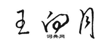 駱恆光王向月草書個性簽名怎么寫