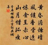 攀條為惆悵，玉蕊何時折 詩詞名句