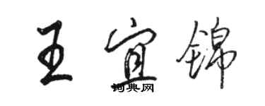 駱恆光王宜錦行書個性簽名怎么寫