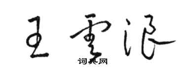 駱恆光王雲浪草書個性簽名怎么寫