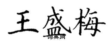 丁謙王盛梅楷書個性簽名怎么寫