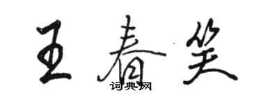 駱恆光王春笑行書個性簽名怎么寫