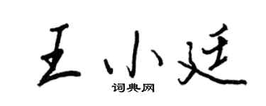 王正良王小廷行書個性簽名怎么寫