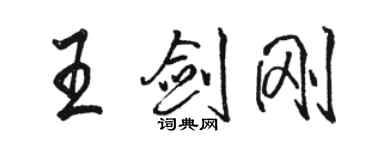 駱恆光王劍剛行書個性簽名怎么寫