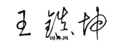 駱恆光王鎮坤草書個性簽名怎么寫