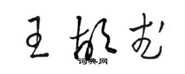 駱恆光王胡武草書個性簽名怎么寫