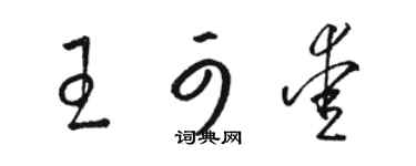 駱恆光王可愛草書個性簽名怎么寫