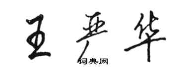 駱恆光王嚴華行書個性簽名怎么寫