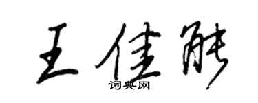 王正良王佳能行書個性簽名怎么寫