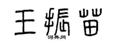 曾慶福王振苗篆書個性簽名怎么寫