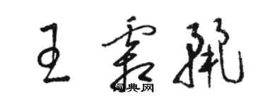 駱恆光王霜麗草書個性簽名怎么寫