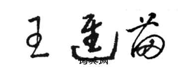 駱恆光王進苗草書個性簽名怎么寫