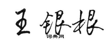 駱恆光王銀根行書個性簽名怎么寫