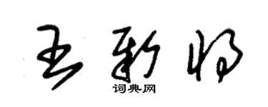 朱錫榮王新將草書個性簽名怎么寫