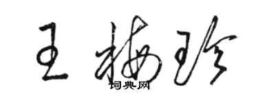 駱恆光王梅珍草書個性簽名怎么寫