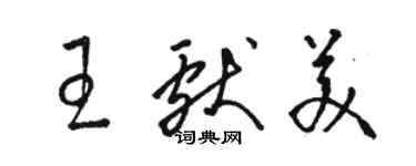 駱恆光王獻美草書個性簽名怎么寫