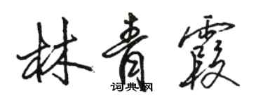 駱恆光林青霞行書個性簽名怎么寫