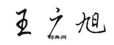 駱恆光王廣旭行書個性簽名怎么寫