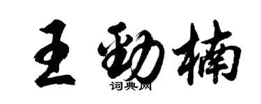 胡問遂王勁楠行書個性簽名怎么寫