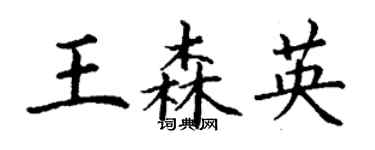 丁謙王森英楷書個性簽名怎么寫