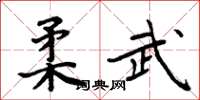 周炳元柔武楷書怎么寫