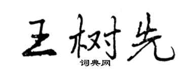 曾慶福王樹先行書個性簽名怎么寫