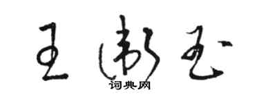 駱恆光王衛玉草書個性簽名怎么寫