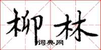 周炳元柳林楷書怎么寫