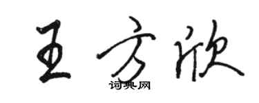 駱恆光王方欣行書個性簽名怎么寫