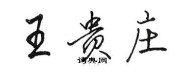 駱恆光王貴莊行書個性簽名怎么寫