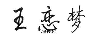 駱恆光王戀夢行書個性簽名怎么寫