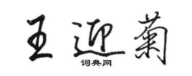 駱恆光王迎菊行書個性簽名怎么寫