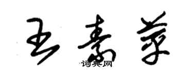 朱錫榮王素苹草書個性簽名怎么寫