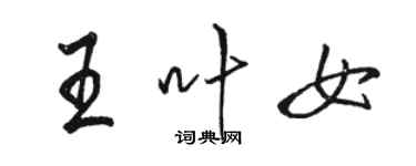 駱恆光王葉女行書個性簽名怎么寫