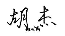 駱恆光胡杰行書個性簽名怎么寫