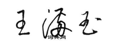 駱恆光王滿玉草書個性簽名怎么寫