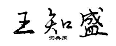 曾慶福王知盛行書個性簽名怎么寫